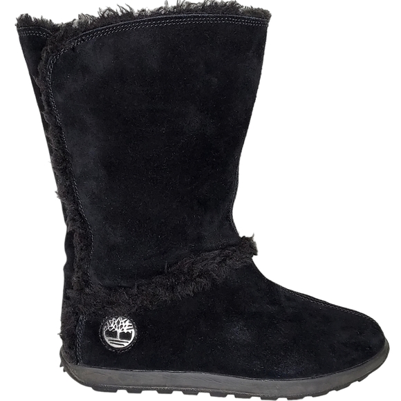 Timberland Women's Mukluk Size 8 Black Suede Pull-on Boots - Picture 5 of 13